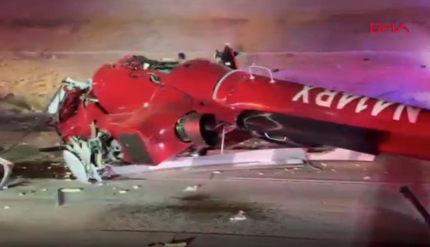 Ambulans helikopter otoyola düştü: Yaralılar var - Resim: 3