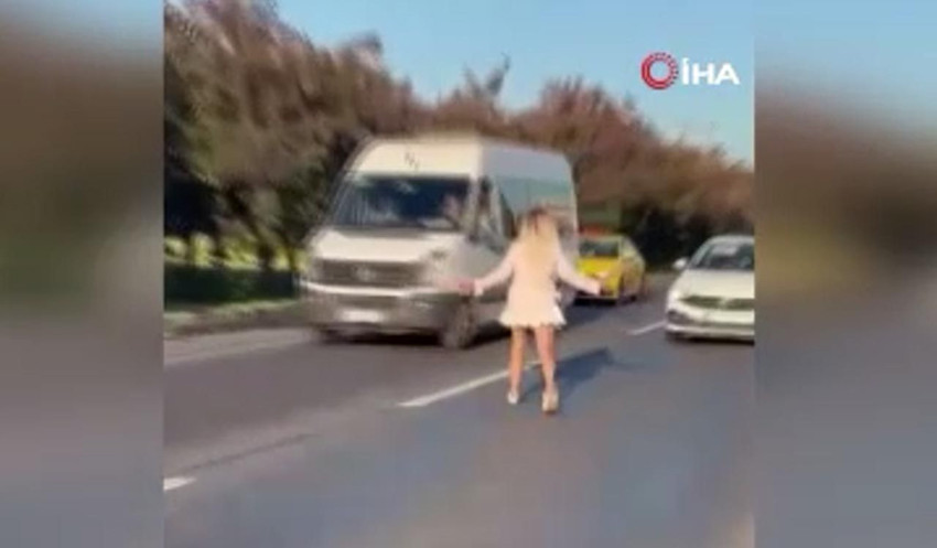 İstanbul'da yola atlayan kadın ortalığı birbirine kattı - Resim: 3