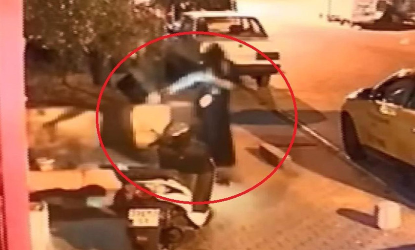 Film sahnesi değil gerçek: Patenle kayarak iş yerini kurşunladı - Resim: 1