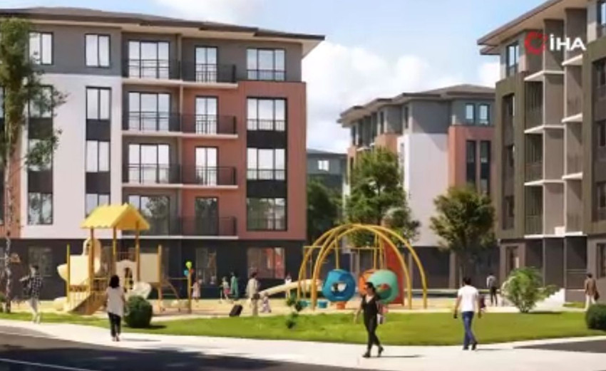 Yüzyılın Konut Projesi'nde konutlar için ilk temelin atıldığı nokta kamerada - Resim: 4