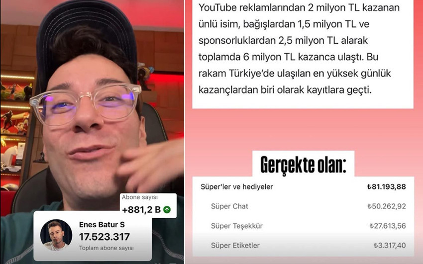 Enes Batur 24 saatte 6 milyon TL mi kazandı? Gelirini paylaştı - Resim: 4