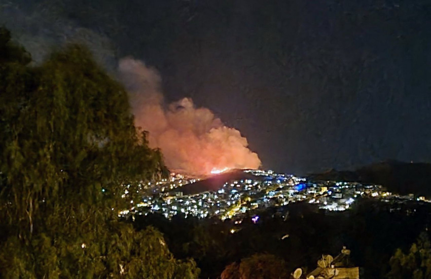 Bodrum'da sabaha kadar süren kabus: Alevler Bitez'e ulaşmadan durduruldu - Resim: 4