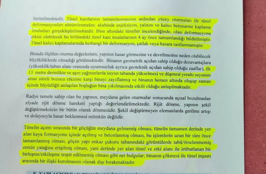 Gebze'de 4 kişinin can verdiği bina çöküşüyle ilgili akademisyenlerden oluşan bilirkişi heyetinin nihai raporu savcılığa sunuldu. Metro inşaatı iddialarını kesin bir dille çürüten raporda, facianın asıl nedeninin kontrolsüz dolgu ve eski dere yatağı üzerindeki zemin yumuşaması olduğu açıklandı. İşte Akse Sapağı'ndaki kentsel dönüşümün ve riskli 18 binanın akıbetini belirleyecek jeolojik etüt raporunun tüm teknik detayları...