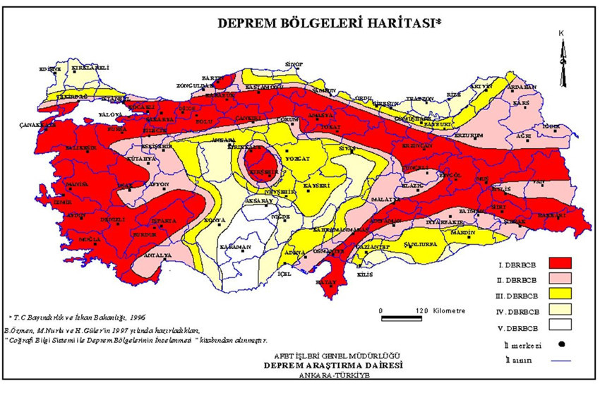 İşte Türkiye'nin diri fayları gösteren güncellenmiş deprem haritası - Resim: 1