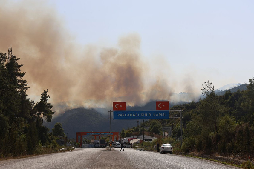 Suriye'de çıkan orman yangını Türkiye’ye sıçradı - Resim: 1
