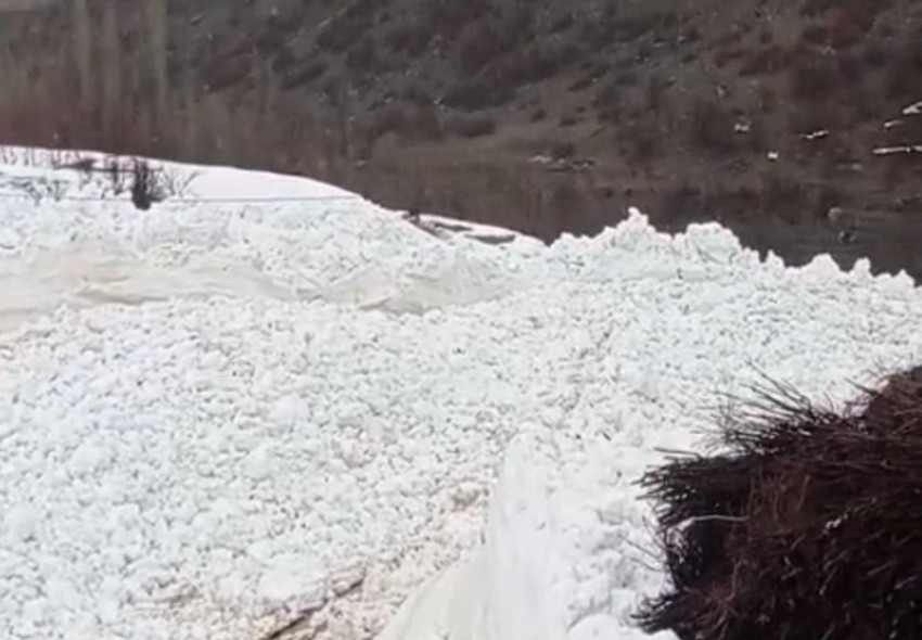 Hakkari'de çığ köyün sınırında durdu: Bir köy facianın eşiğinden döndü! - Resim: 3