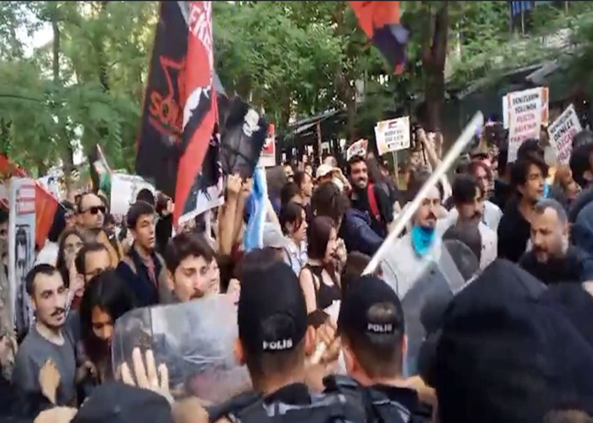 Ankara’da İsrail protestosuna polis müdahalesi: Gözaltılar var! - Resim: 1