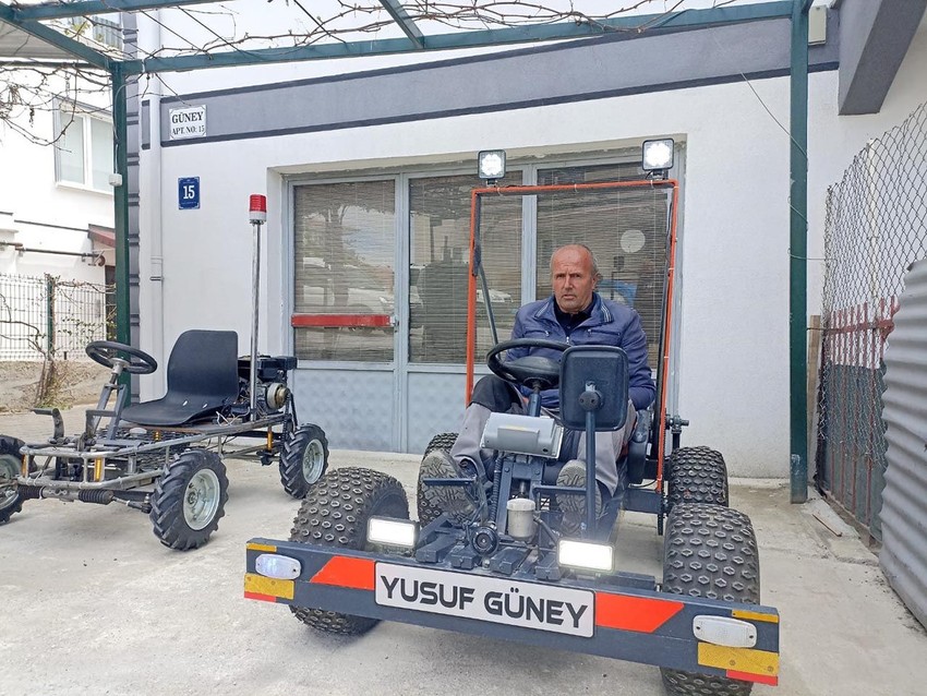 Ankaralı oto-elektrik ustası kendi go-kart aracını üretmeyi başardı - Resim: 1