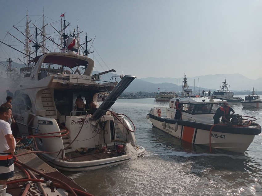 Antalya'da lüks yatta büyük yangın: Bir anda alev topuna döndü - Resim: 2