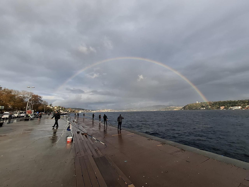 İstanbul Boğazı'nın ortasında gökkuşağı sürprizi - Resim: 4