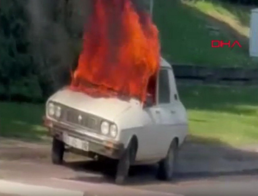 TBMM önünde bir şüpheli Renault Toros marka beyaz aracını yaktı - Resim: 2