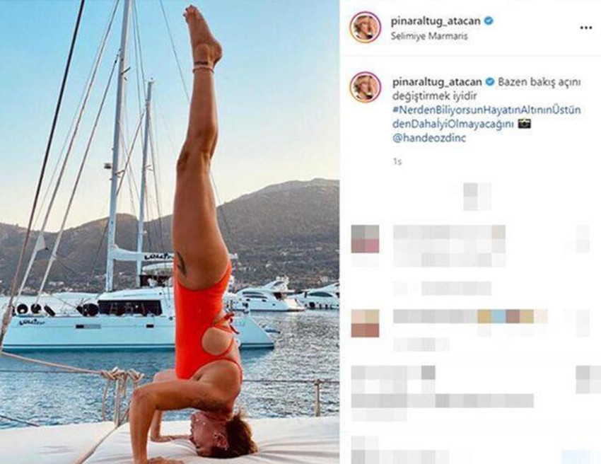 Kırmızı mayosuyla poz veren Pınar Altuğ'u çıldırtan yorum - Resim: 2