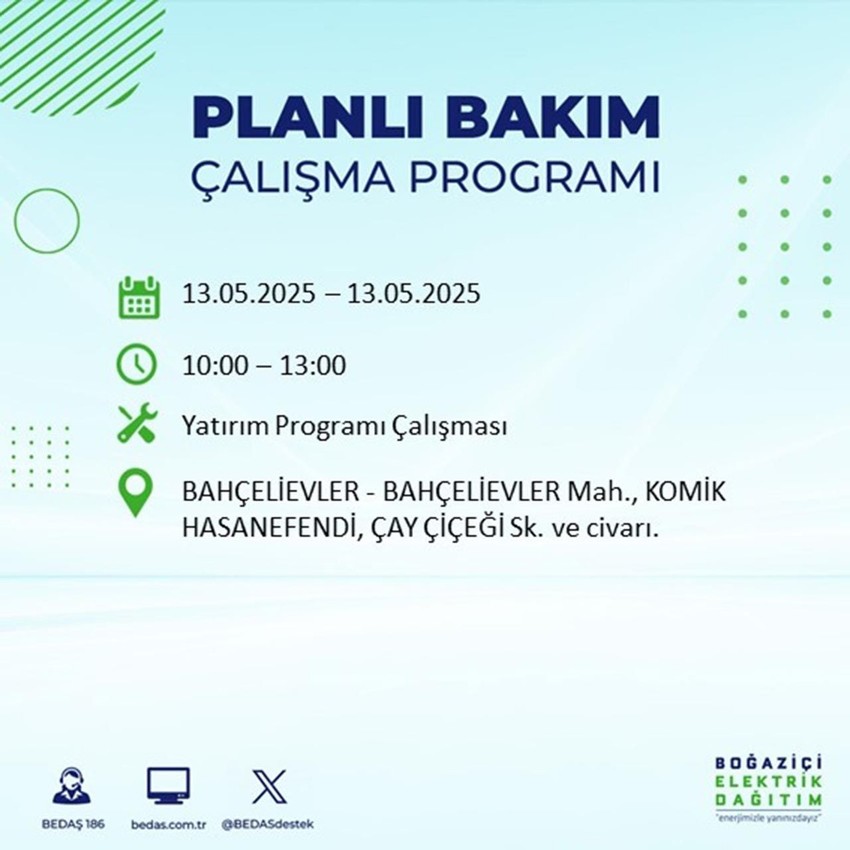 İstanbul'da büyük elektrik kesintisi: Listede 24 ilçe var - Resim: 1