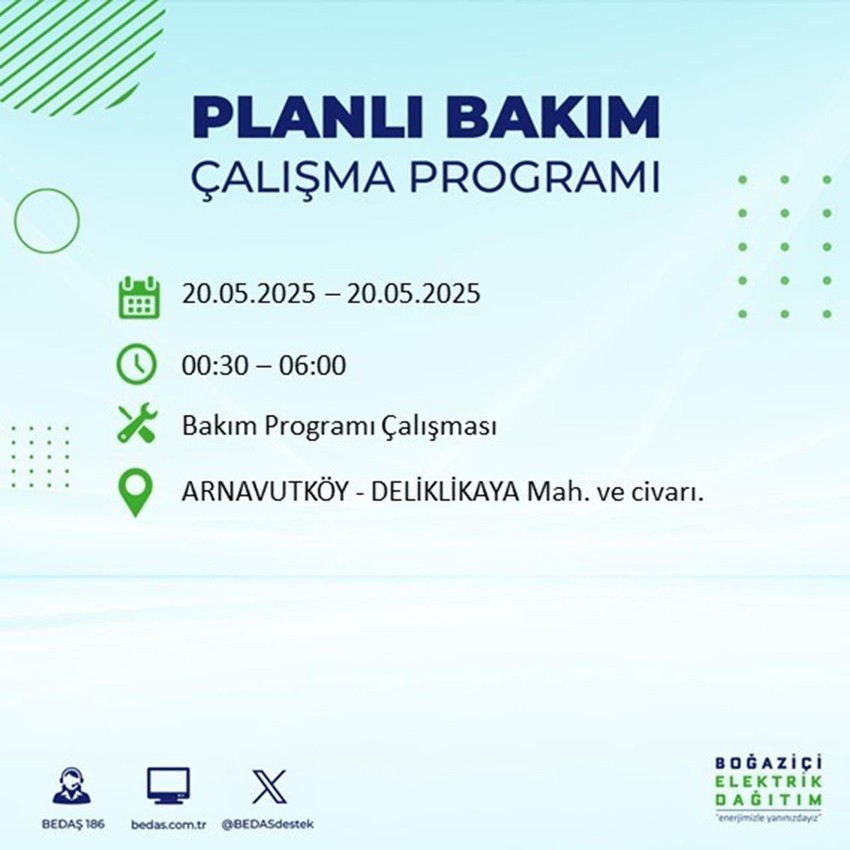 İstanbul'da 25 ilçede elektrik kesintisi: İşte etkilenecek mahalleler - Resim: 1