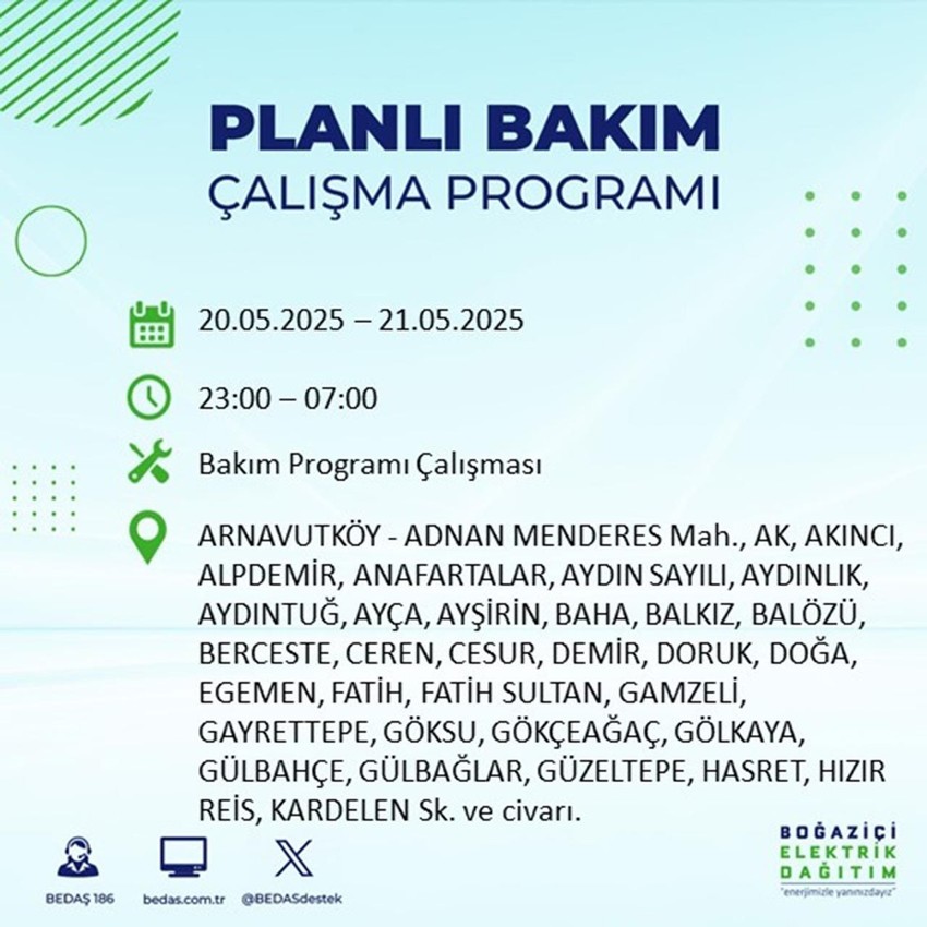 İstanbul'da 25 ilçede elektrik kesintisi: İşte etkilenecek mahalleler - Resim: 2