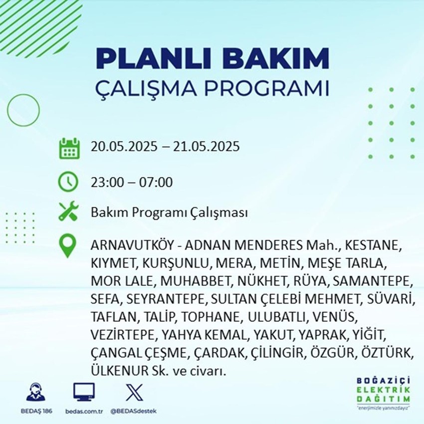 İstanbul'da 25 ilçede elektrik kesintisi: İşte etkilenecek mahalleler - Resim: 3