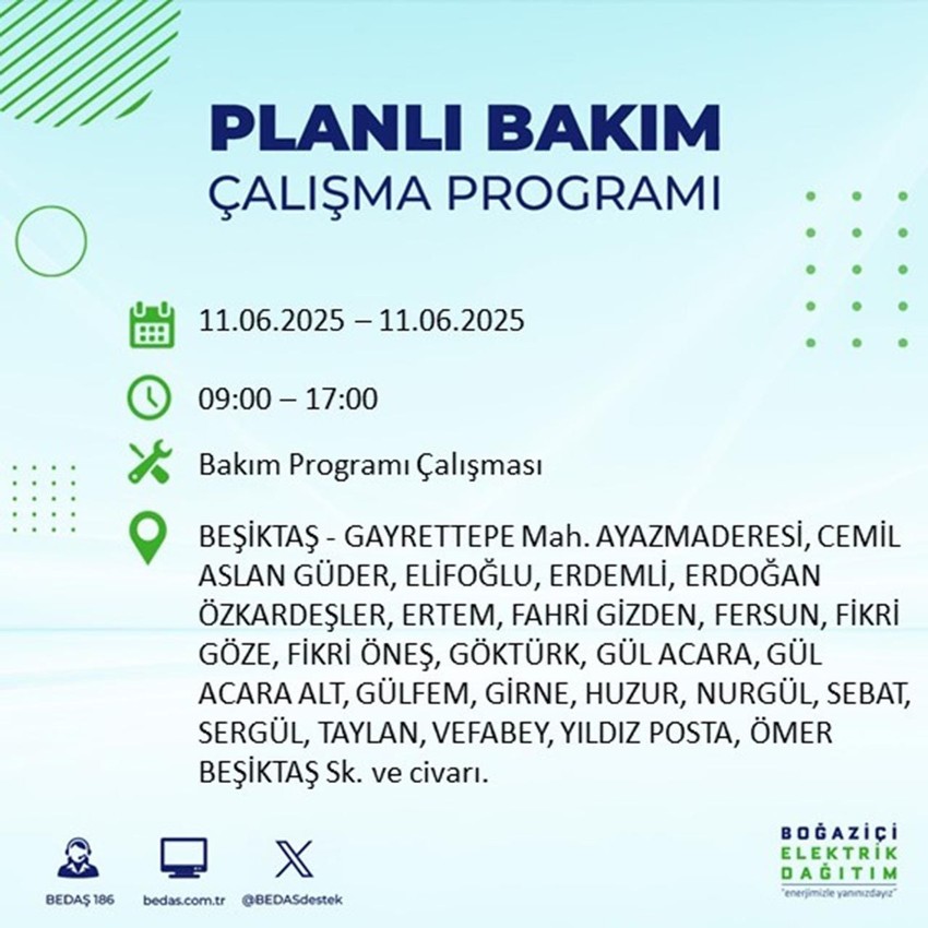 İstanbul'da elektrik kesintisi: Listede 23 ilçe var - Resim: 22