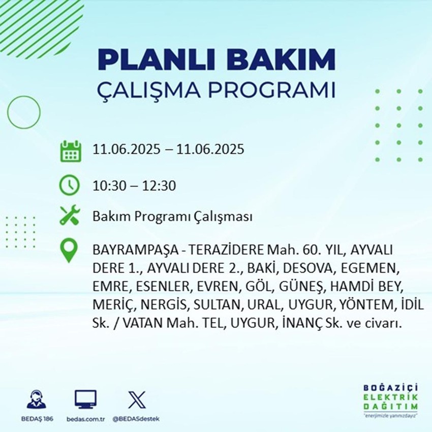 İstanbul'da elektrik kesintisi: Listede 23 ilçe var - Resim: 20
