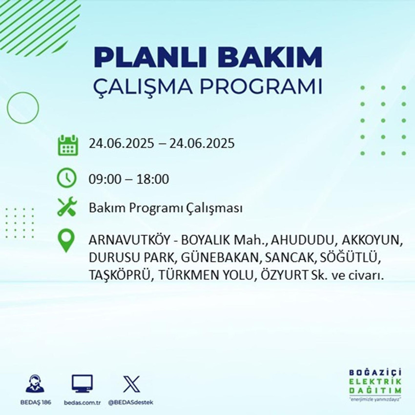 Dikkat! İstanbul'un 22 ilçesinde elektrik kesintisi var - Resim: 3