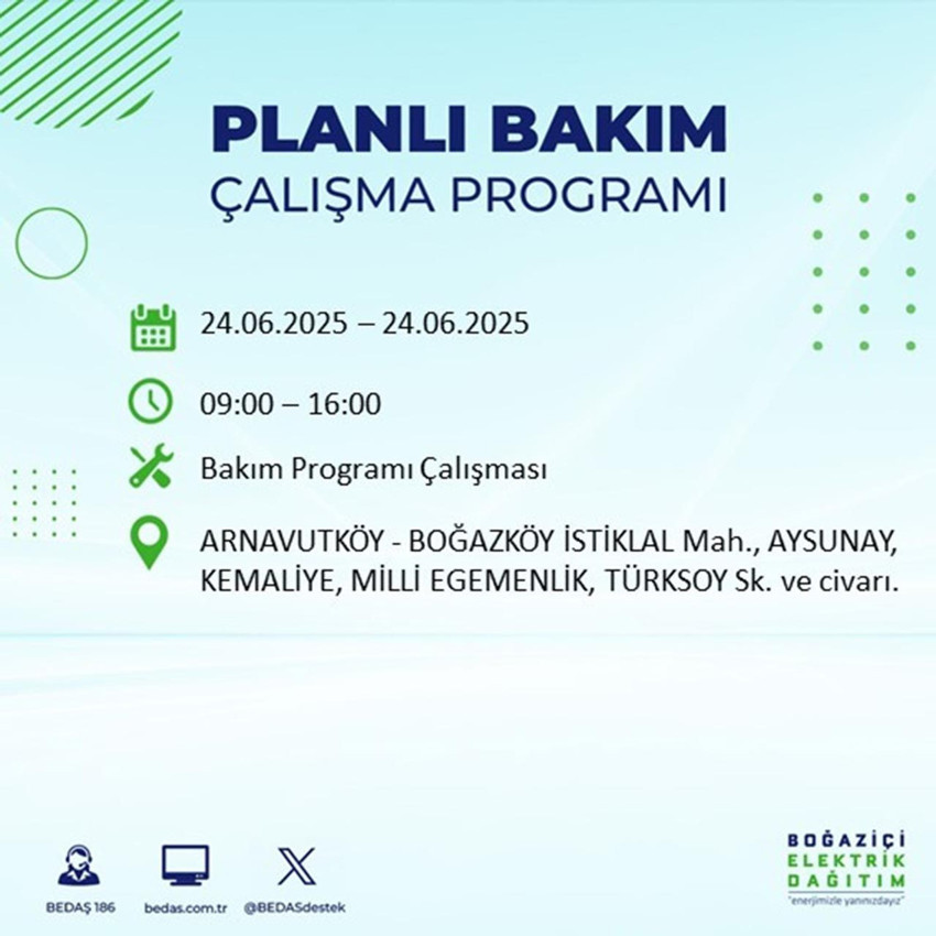 Dikkat! İstanbul'un 22 ilçesinde elektrik kesintisi var - Resim: 2