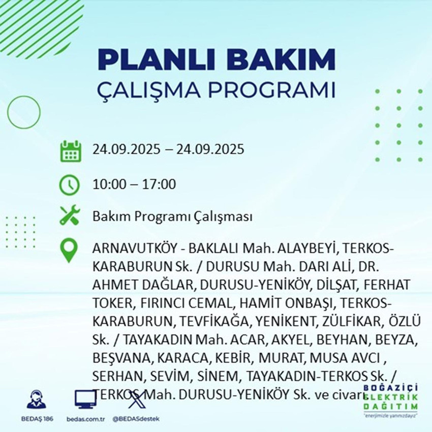 İstanbul'un 25 ilçesinde büyük elektrik kesintisi - Resim: 3