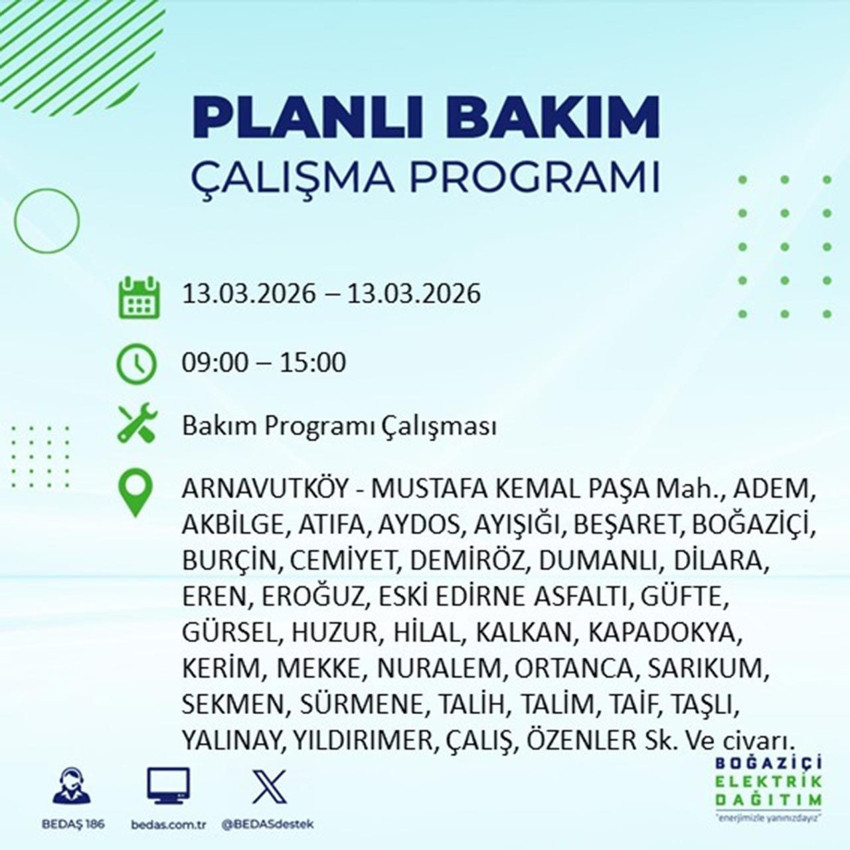 İstanbul'da dev kesinti: 22 ilçeye elektrik verilemeyecek - Resim: 4