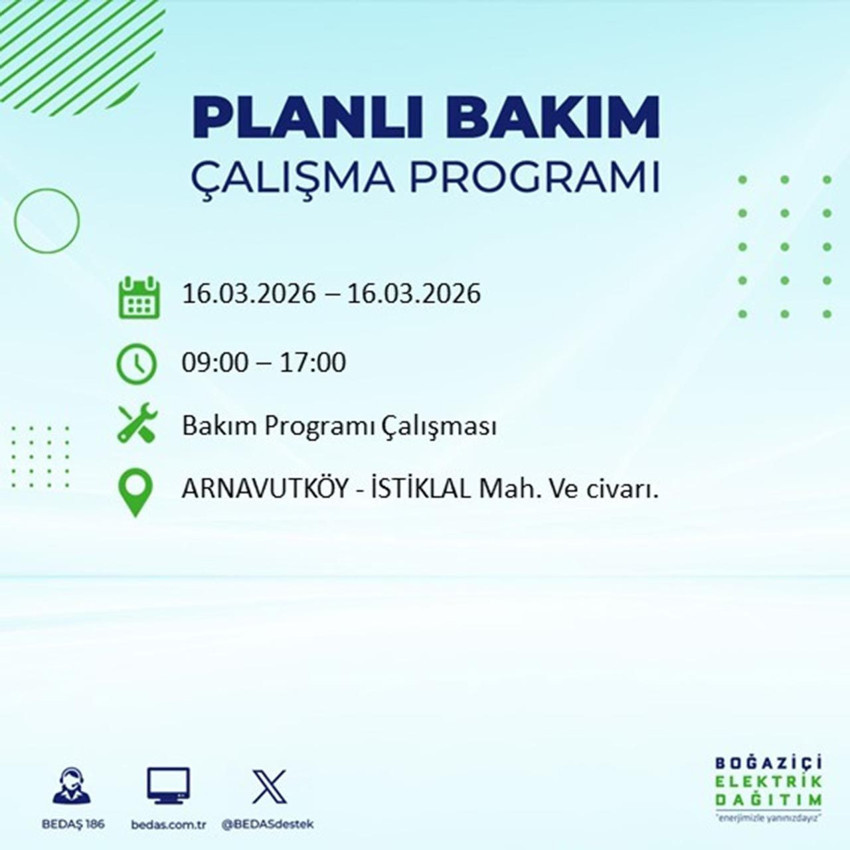 İstanbul'da 20 ilçede elektrik kesintisi: 8 saat sürecek! - Resim: 2