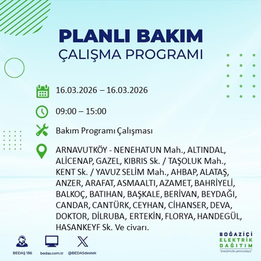 İstanbul'da 20 ilçede elektrik kesintisi: 8 saat sürecek! - Resim: 3