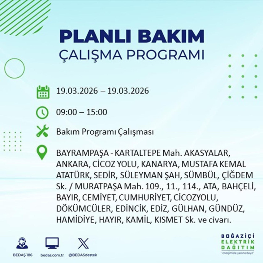 İstanbul'da arife günü elektrik kesintisi var! 6 ilçe etkilenecek - Resim: 4