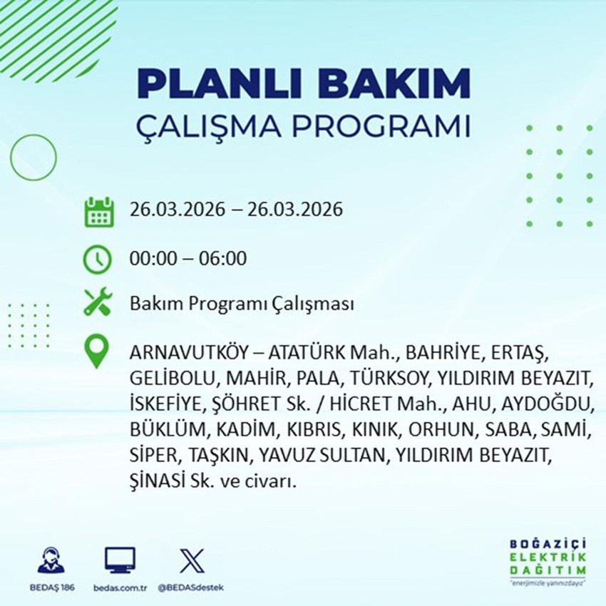 İstanbul'da 21 ilçede elektrik kesintisi: 9 saat sürecek - Resim: 3