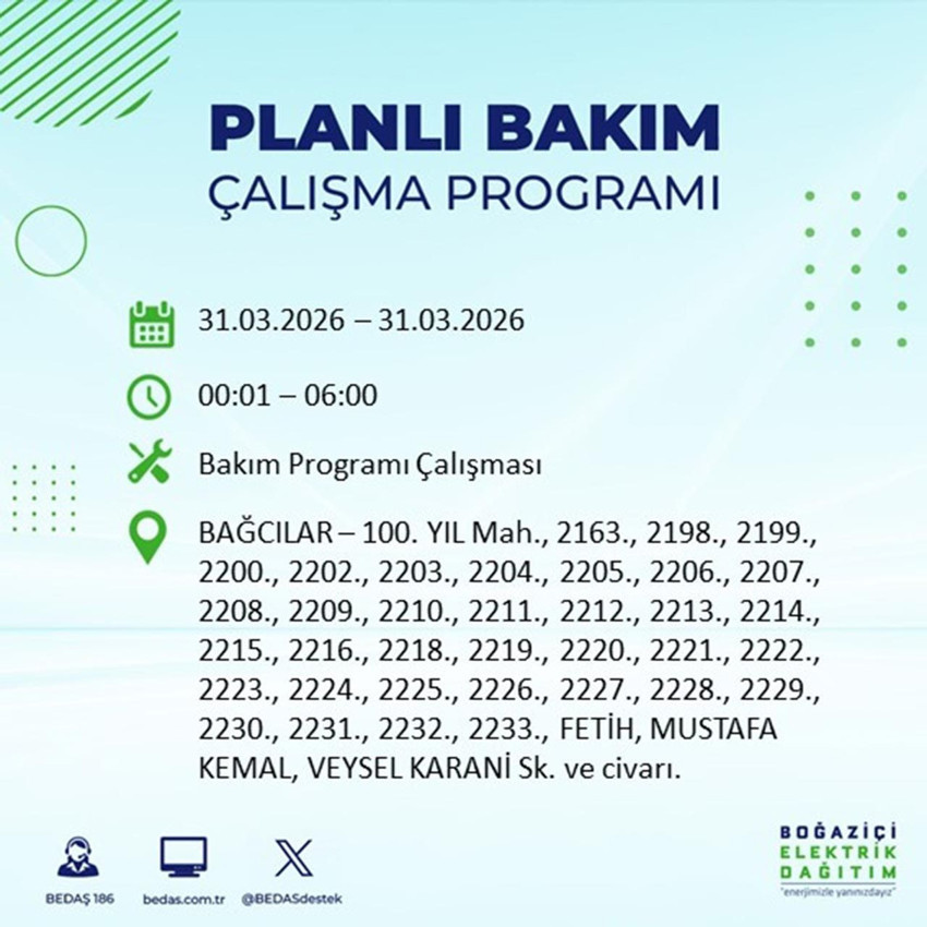 İstanbul'da dev kesinti: 22 ilçeye elektrik verilemeyecek - Resim: 2