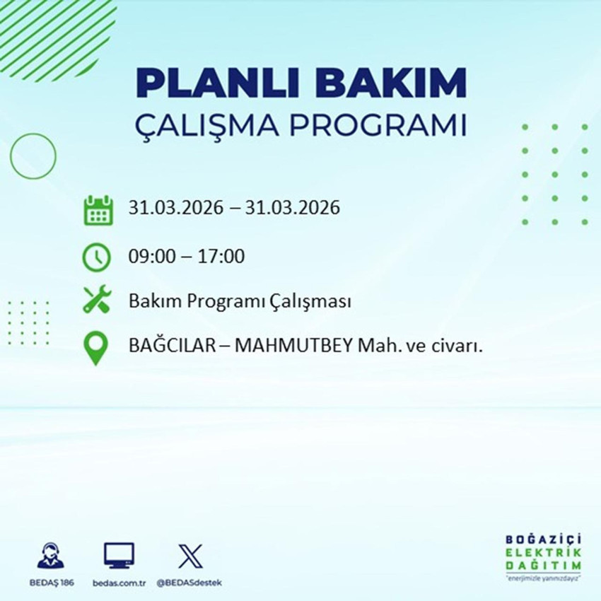 İstanbul'da dev kesinti: 22 ilçeye elektrik verilemeyecek - Resim: 3