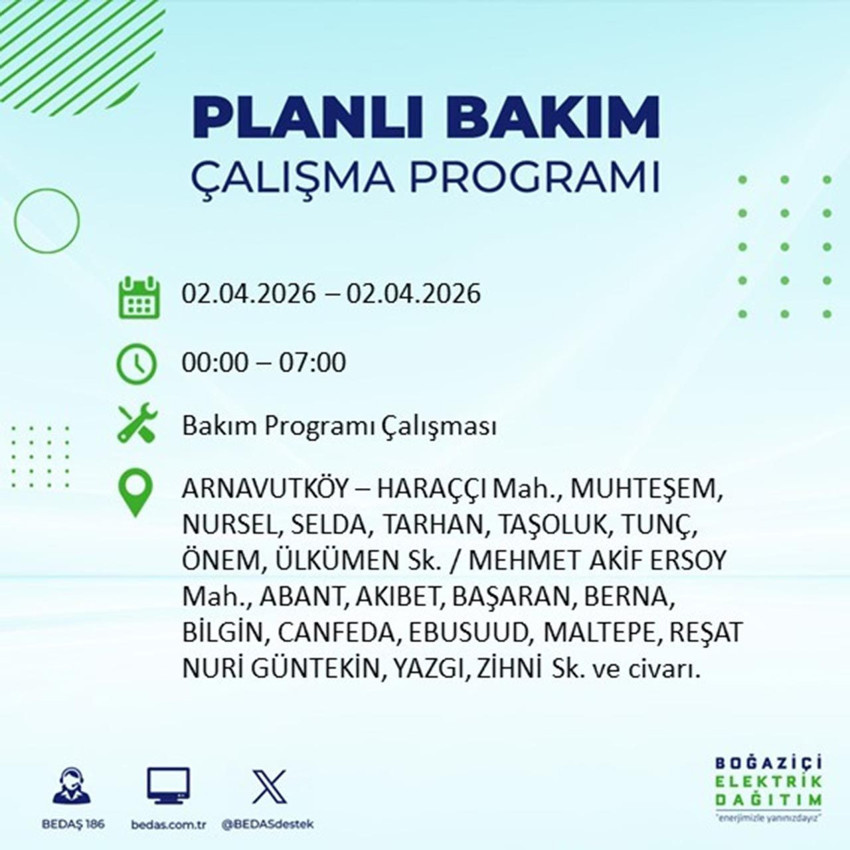 Dikkat! İstanbul'da 18 ilçede elektrik kesintisi yapılacak - Resim: 2