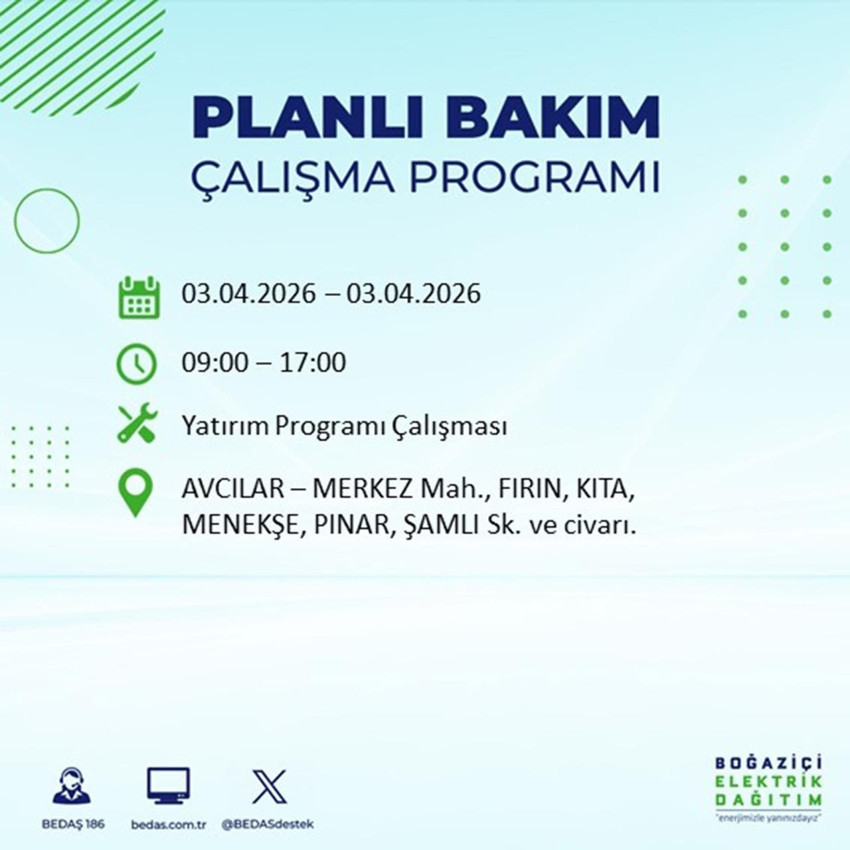 İstanbul'un 17 ilçesinde elektrik kesintisi: Sabahtan akşama kadar sürecek - Resim: 4