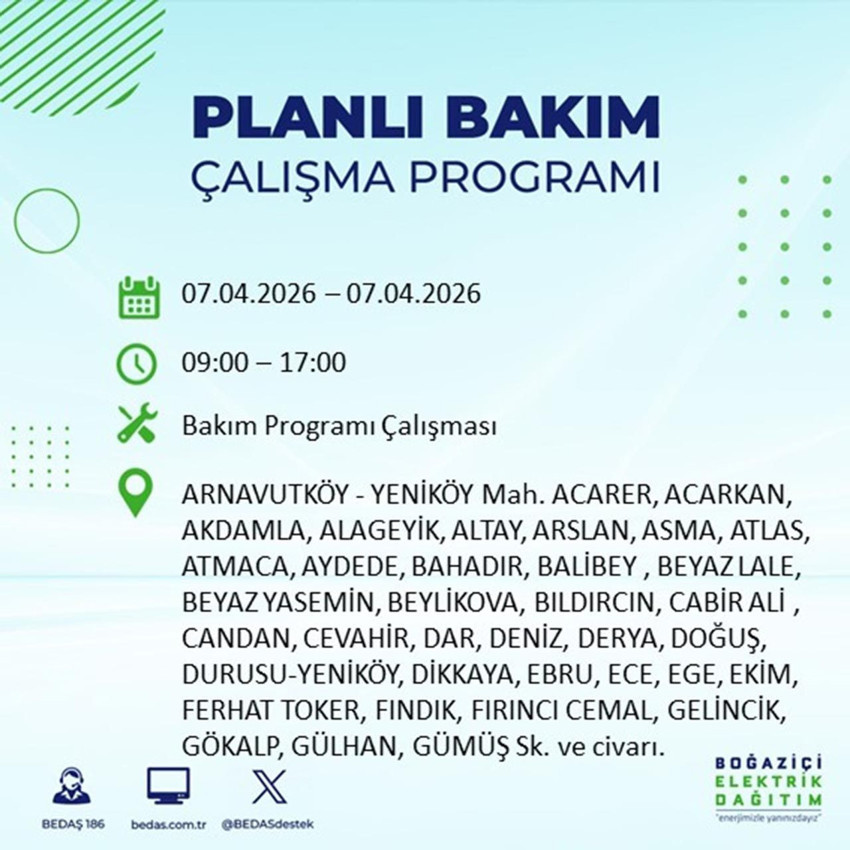 İstanbul'un 22 ilçesinde elektrik kesintisi: Gece saatlerinde başlayacak - Resim: 3