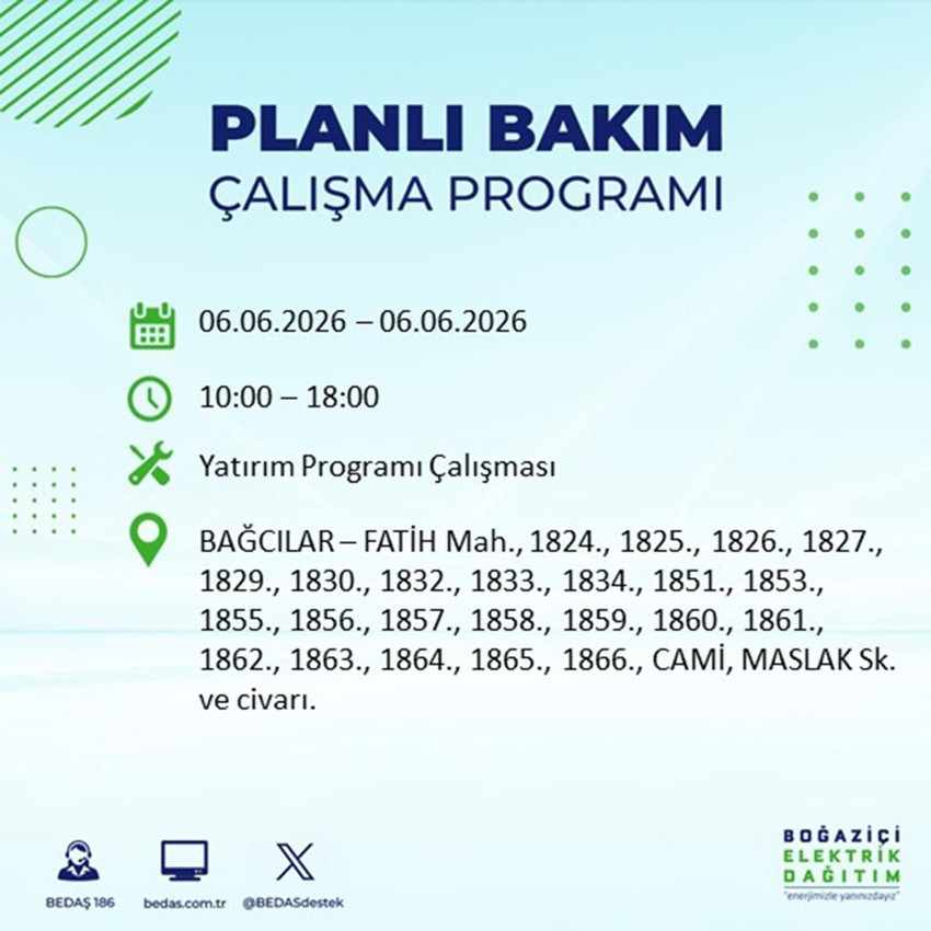 İstanbul'da hafta sonu elektrik kesintisi yapılacak ilçeler açıklandı - Resim: 4