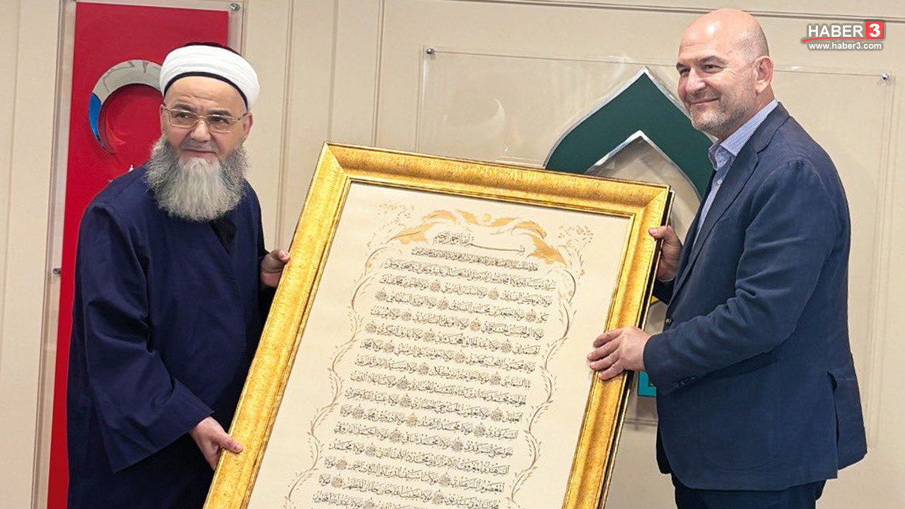 Süleyman Soylu ve Ahmet Mahmut Ünlü'nün bir araya geldiği ziyarete dair görsel.