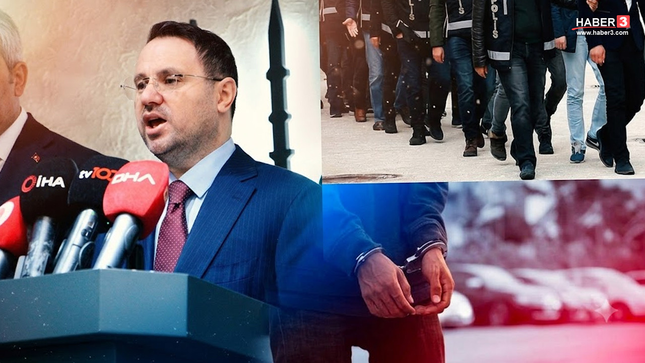 Adalet Bakanı Akın Gürlek operasyonlara ilişkin açıklama yapıyor