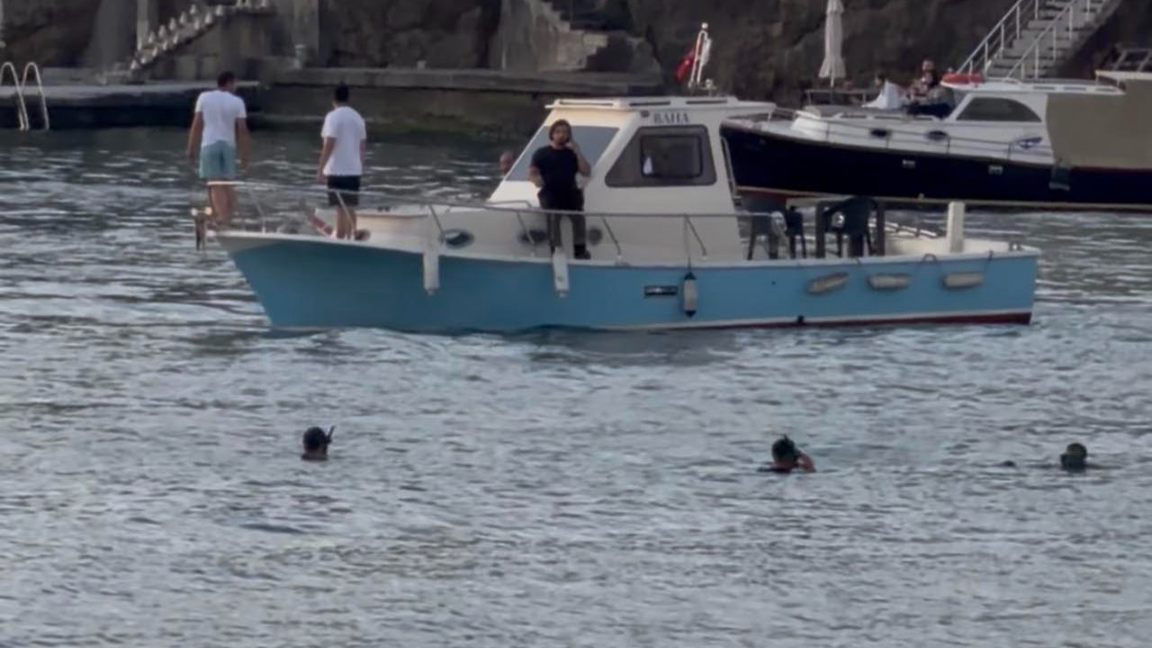 Beykoz'da denizde kaybolan gencin cansız bedeninin bulunduğu plaj.
