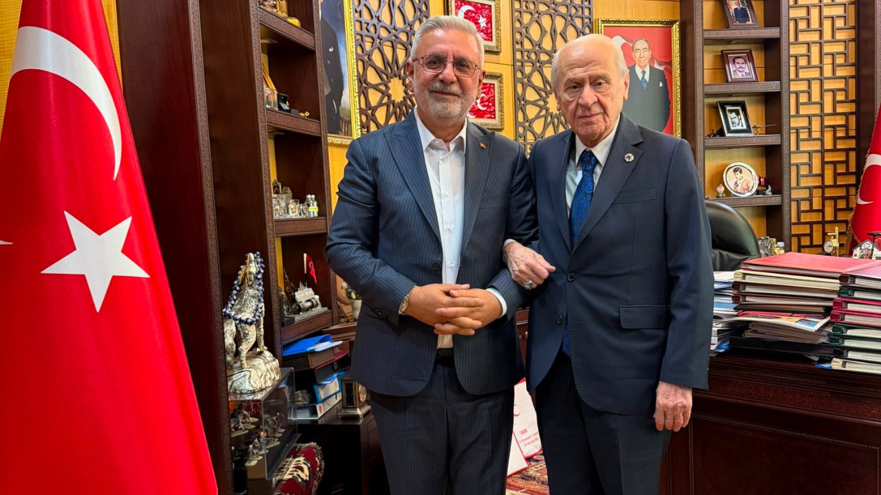 Mehmet Metiner ve Devlet Bahçeli görüşmesi