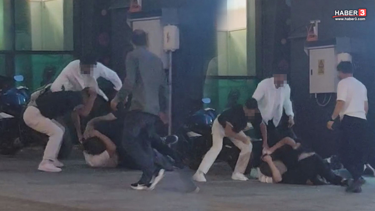 Arnavutköy'de yaşanan kavgadan bir görüntü