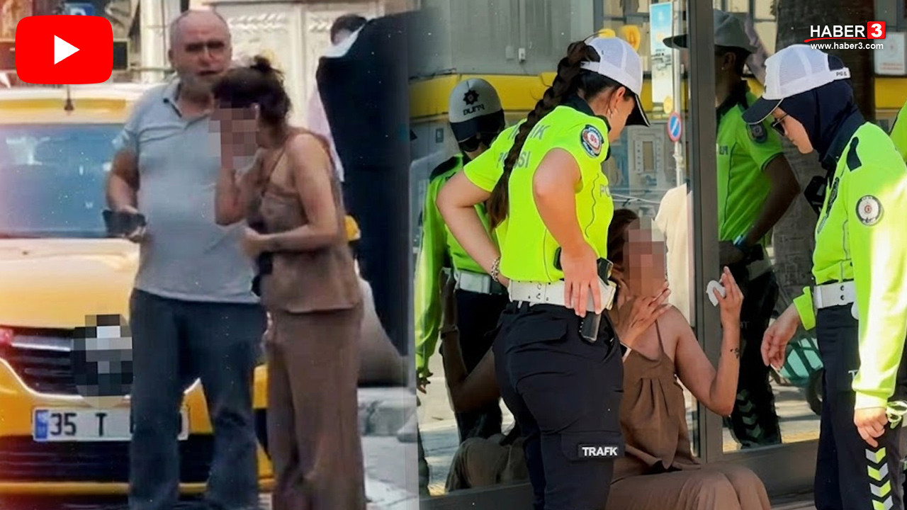 İzmir'de taksici ve yolcu arasında yaşanan kavga sonrası olay yeri incelemesi