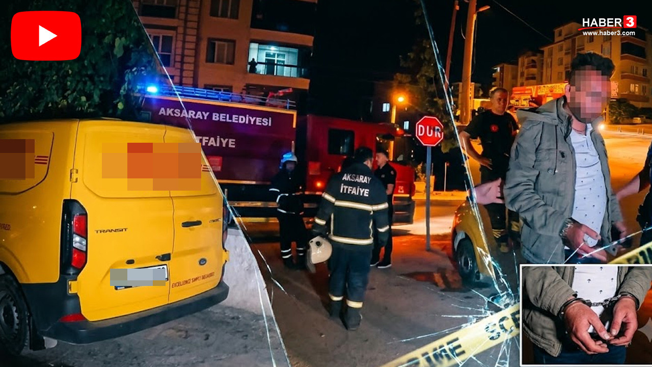 Aksaray'da park yeri kavgası sonrası polis inceleme yapıyor.