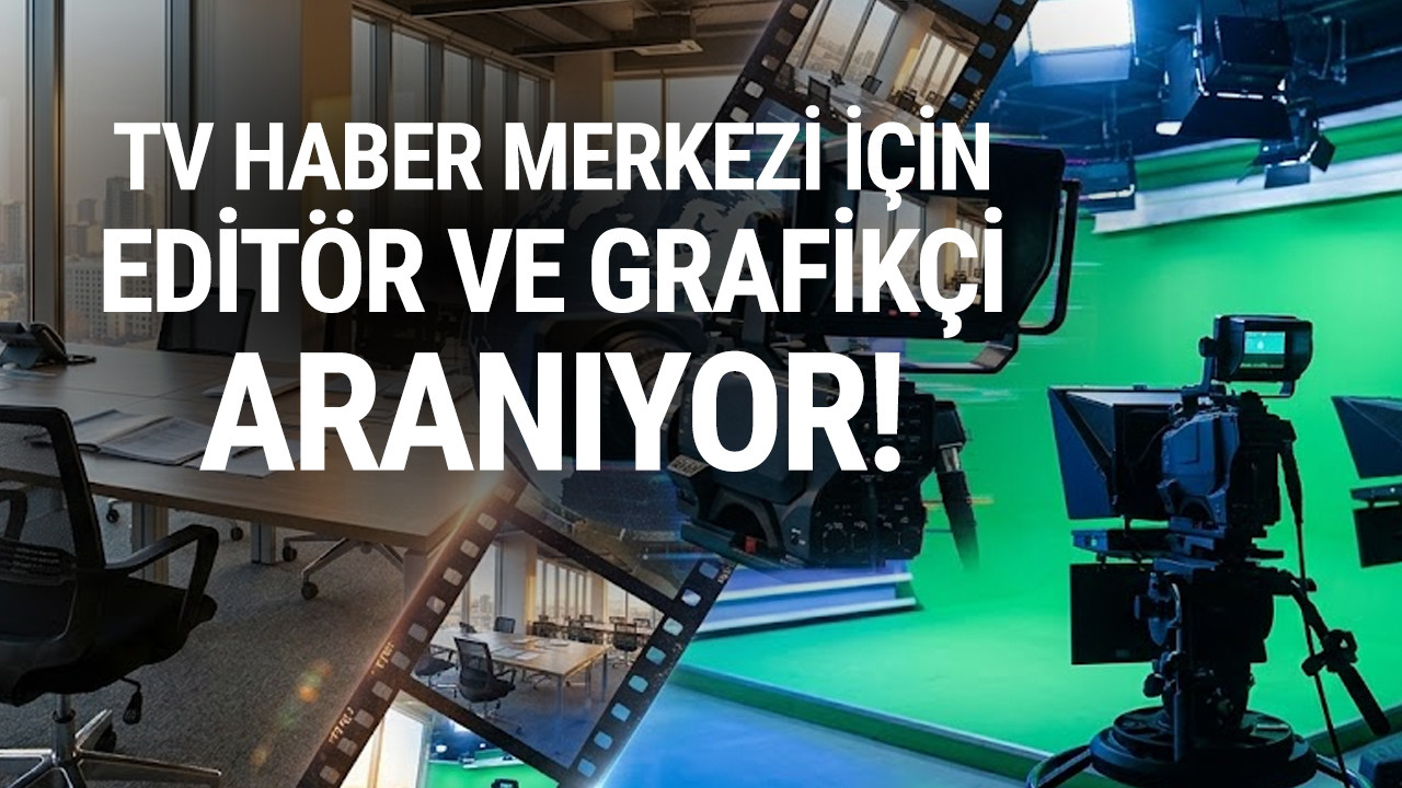 Televizyon ekranında haber ve grafik tasarım unsurları