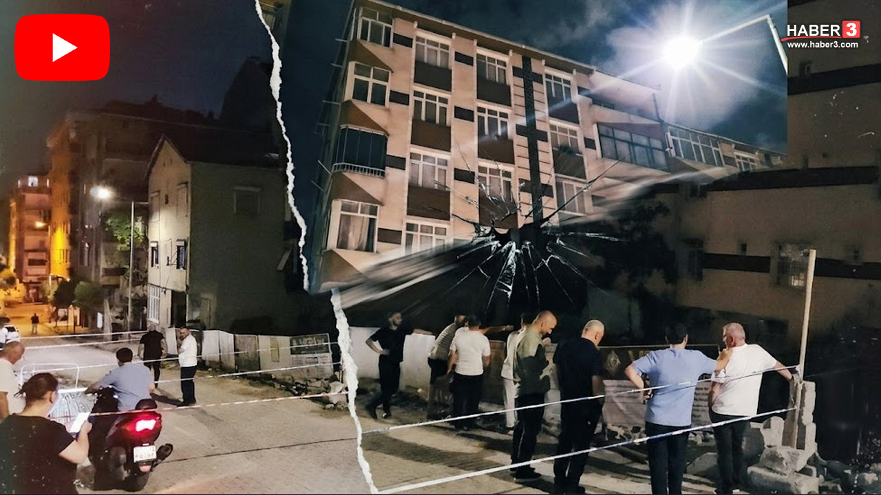 Bitişiğinde temel kazısı yapılan apartmandan çatlama sesleri geldi; bina tahliye edildi!