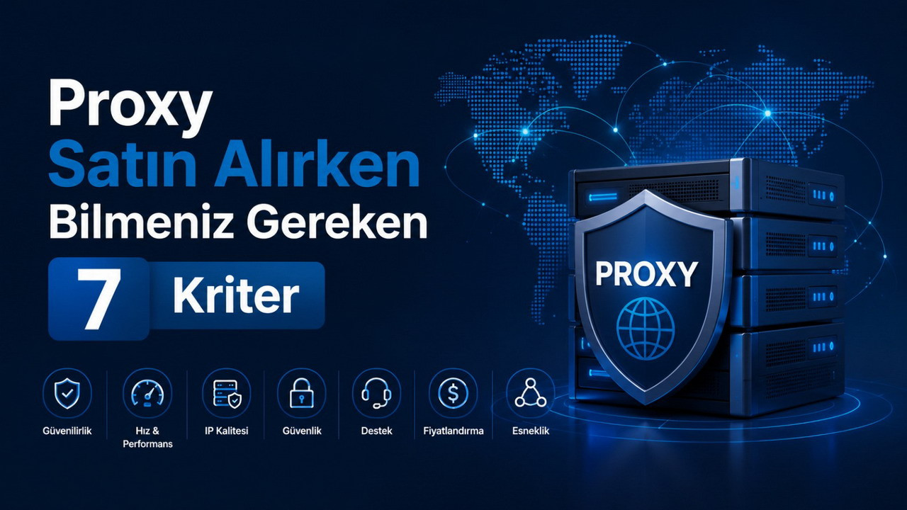Proxy sunucusunun dikkat edilmesi gereken kriterlerini gösteren grafik