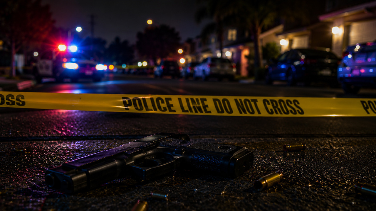 Los Angeles'ta evlerinde ölü bulunan 8.5 aylık hamile Türk kadın ve eşinin bulunduğu olay yeri.