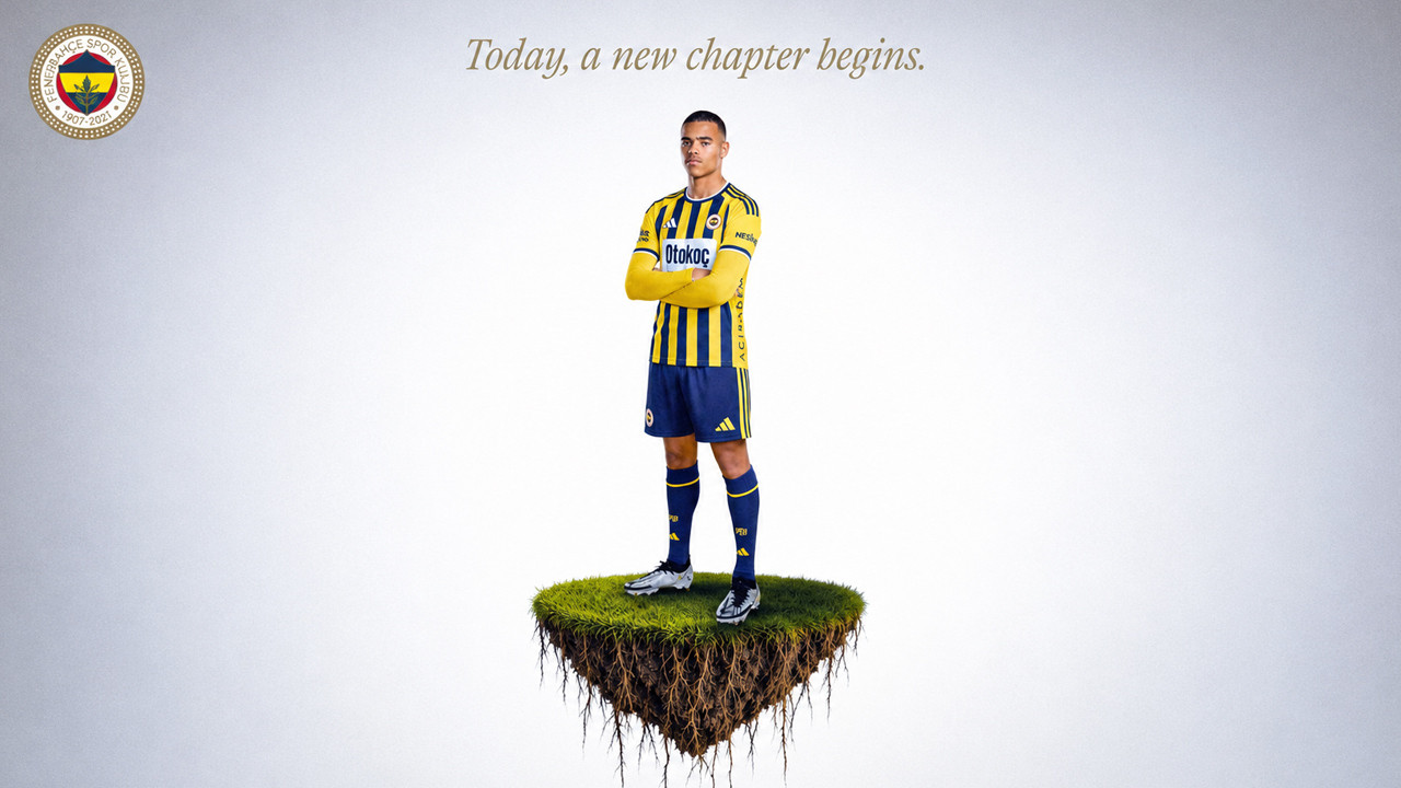 Mason Greenwood'un Fenerbahçe formasıyla çekilmiş fotoğrafı.