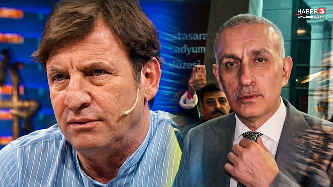 Kaya Çilingiroğlu canlı yayında TFF Başkanı İbrahim Hacıosmanoğlu'nun mesajını okuyor.