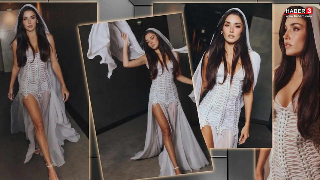 Hande Erçel Milano’yu salladı! Duvaklı mini elbisesi olay oldu